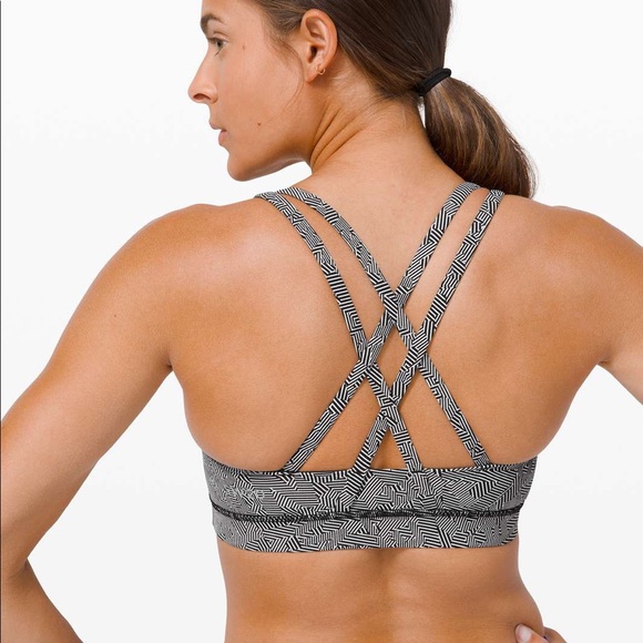 Lululemon Seawheeze 2020 Energy Bra black white 8 - Picture 2 of 5